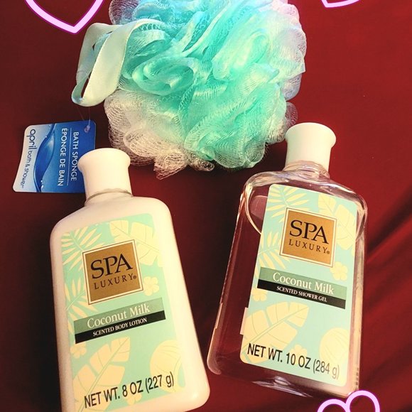 Bath & Body Spa Luxury Scented Shower Gel Lotion Wbath Sponge Poshmark